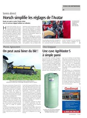 Une cuve AgriMasterSà simple paroi Une cuve AgriMasterSà simple paroi