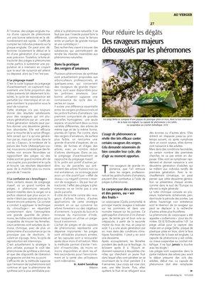 Les phéromones sexuelles, au cœur de la lutte contre certains insectes ravageurs des fruitiers Les phéromones sexuelles, au cœur de la lutte contre certains insectes ravageurs des fruitiers
