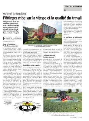Pöttinger mise sur la vitesse et la qualité du travail Pöttinger mise sur la vitesse et la qualité du travail