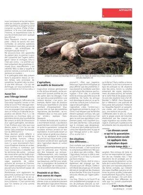 «Il n’y a aucun lien entrele Covid-19 et l’élevaged’animaux de rente» «Il n’y a aucun lien entrele Covid-19 et l’élevaged’animaux de rente»