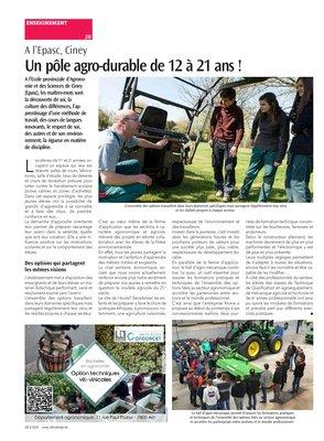 Un pôle agro-durable de 12 à 21 ans !