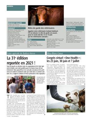 Congrès virtuel «One Health»: les 23 juin, 30 juin et 7 juillet Congrès virtuel «One Health»: les 23 juin, 30 juin et 7 juillet