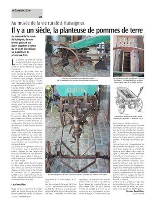 Il y a un siècle, la planteuse de pommes de terre Il y a un siècle, la planteuse de pommes de terre