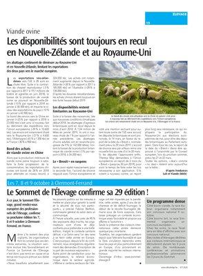 Les disponibilités sont toujours en reculen Nouvelle-Zélande et au Royaume-Uni Les disponibilités sont toujours en reculen Nouvelle-Zélande et au Royaume-Uni