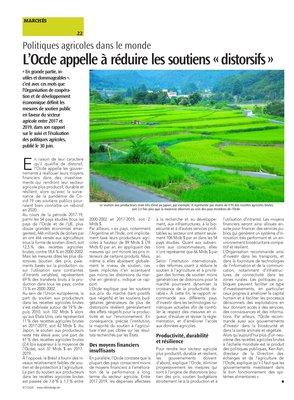 L’Ocde appelle à réduire les soutiens «distorsifs» L’Ocde appelle à réduire les soutiens «distorsifs»