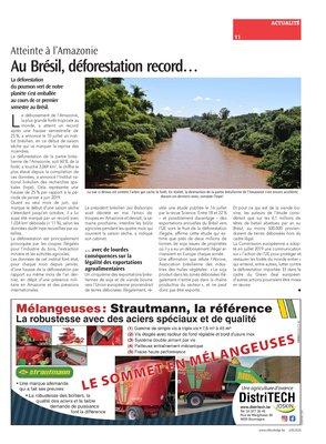 Au Brésil, déforestation record… Au Brésil, déforestation record…