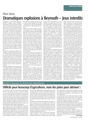 Difficile pour beaucoup d’agriculteurs, mais des pistes pour atténuer! Difficile pour beaucoup d’agriculteurs, mais des pistes pour atténuer!
