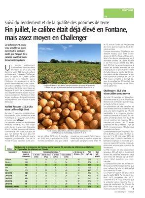 Fin juillet, le calibre était déjà élevé en Fontane,mais assez moyen en Challenger Fin juillet, le calibre était déjà élevé en Fontane,mais assez moyen en Challenger