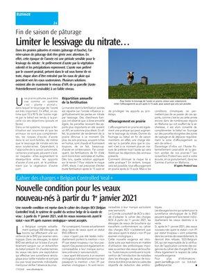 Limiter le lessivage du nitrate… Limiter le lessivage du nitrate…