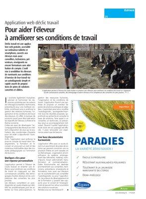 Pour aider l’éleveur à améliorer ses conditions de travail Pour aider l’éleveur à améliorer ses conditions de travail