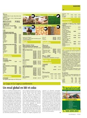 Un recul global en blé et colza