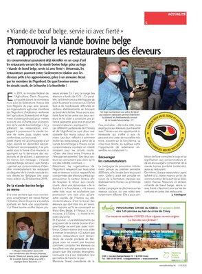 Promouvoir la viande bovine belgeet rapprocher les restaurateurs des éleveurs Promouvoir la viande bovine belgeet rapprocher les restaurateurs des éleveurs