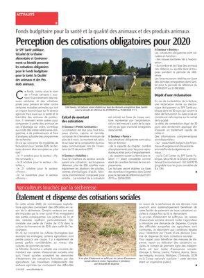 Perception des cotisations obligatoires pour 2020 Perception des cotisations obligatoires pour 2020