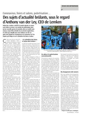 Des sujets d’actualité brûlants, sous le regardd’Anthony van der Ley, CEO de Lemken Des sujets d’actualité brûlants, sous le regardd’Anthony van der Ley, CEO de Lemken