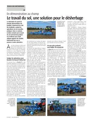 Le travail du sol, une solution pour le désherbage Le travail du sol, une solution pour le désherbage