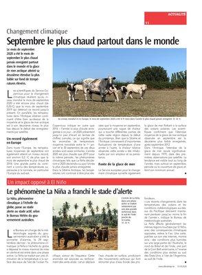 Le phénomène La Niña a franchi le stade d’alerte