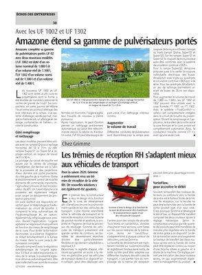 Amazone étend sa gamme de pulvérisateurs portés Amazone étend sa gamme de pulvérisateurs portés
