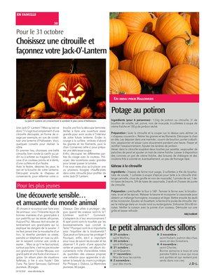 Choisissez une citrouille etfaçonnez votre Jack-O’-Lantern Choisissez une citrouille etfaçonnez votre Jack-O’-Lantern