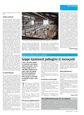 Des prélèvements pour les cas suspects