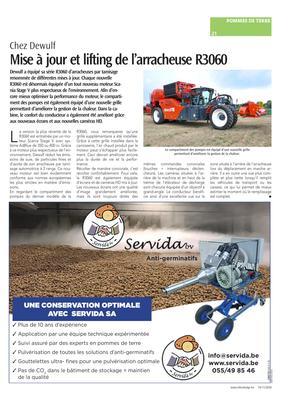 Mise à jour et lifting de l’arracheuse R3060 Mise à jour et lifting de l’arracheuse R3060
