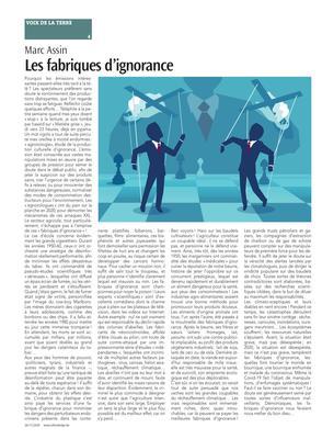 Les fabriques d’ignorance Les fabriques d’ignorance