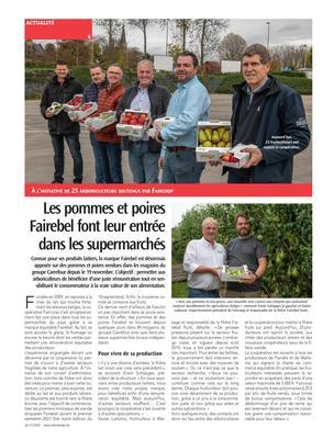 Les pommes et poiresFairebel font leur entréedans les supermarchés Les pommes et poiresFairebel font leur entréedans les supermarchés