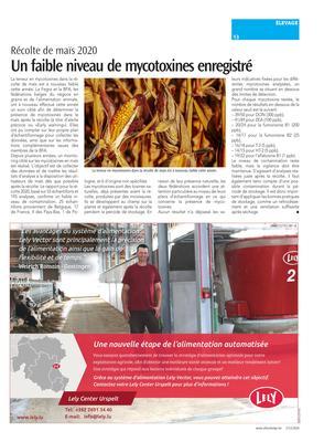 Un faible niveau de mycotoxines enregistré Un faible niveau de mycotoxines enregistré