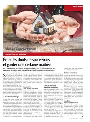 Éviter les droits de successions et garder une certaine maîtrise Éviter les droits de successions et garder une certaine maîtrise