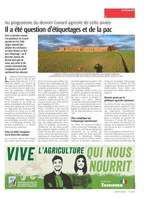 Il a été question d’étiquetages et de la pac Il a été question d’étiquetages et de la pac