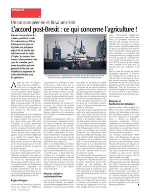 L’accord post-Brexit: ce qui concerne l’agriculture! L’accord post-Brexit: ce qui concerne l’agriculture!