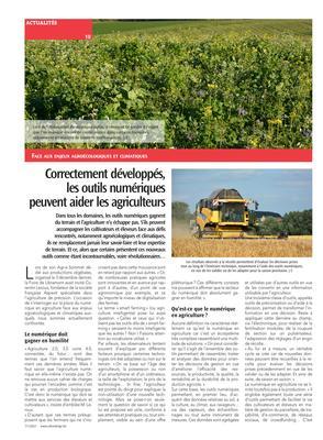 Correctement développés,les outils numériquespeuvent aider les agriculteurs Correctement développés,les outils numériquespeuvent aider les agriculteurs