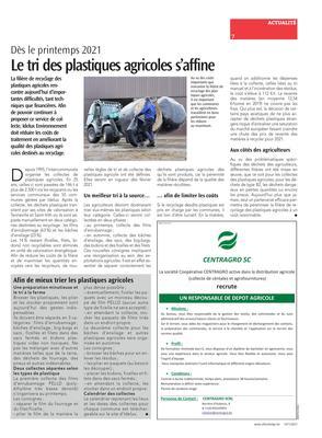 Le tri des plastiques agricoles s’affine Le tri des plastiques agricoles s’affine