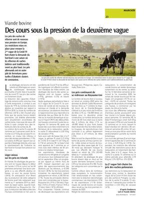 Des cours sous la pression de la deuxième vague Des cours sous la pression de la deuxième vague