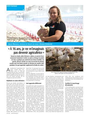 «À 16 ans, je ne m’imaginais pas devenir agricultrice» «À 16 ans, je ne m’imaginais pas devenir agricultrice»