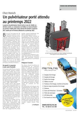 Un pulvérisateur porté attendu au printemps 2022 Un pulvérisateur porté attendu au printemps 2022