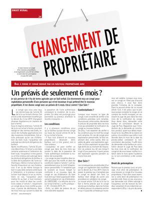 Un préavis de seulement 6 mois? Un préavis de seulement 6 mois?