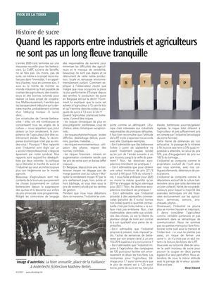 Quand les rapports entre industriels et agriculteurs ne sont pas un long fleuve tranquille Quand les rapports entre industriels et agriculteurs ne sont pas un long fleuve tranquille