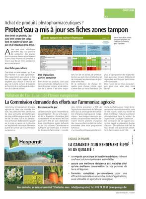 Protect’eau a mis à jour ses fiches zones tampon Protect’eau a mis à jour ses fiches zones tampon