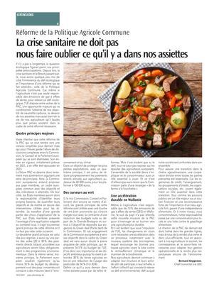 La crise sanitaire ne doit pasnous faire oublier ce qu’il y a dans nos assiettes La crise sanitaire ne doit pasnous faire oublier ce qu’il y a dans nos assiettes