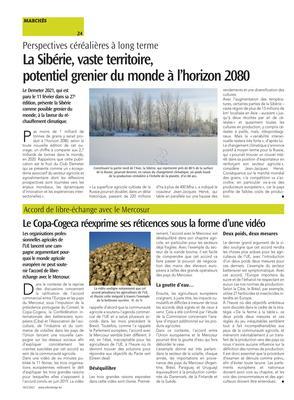 La Sibérie, vaste territoire,potentiel grenier du monde à l’horizon 2080