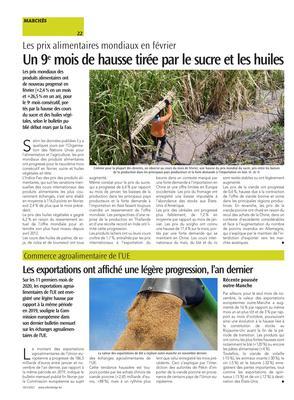 Les exportations ont affiché une légère progression, l’an dernier Les exportations ont affiché une légère progression, l’an dernier