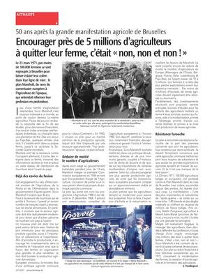 Encourager près de 5 millions d’agriculteursà quitter leur ferme, c’était «non, non et non!» Encourager près de 5 millions d’agriculteursà quitter leur ferme, c’était «non, non et non!»