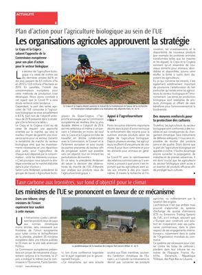Les organisations agricoles approuvent la stratégie Les organisations agricoles approuvent la stratégie