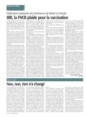 IBR, la FNCB plaide pour la vaccination IBR, la FNCB plaide pour la vaccination