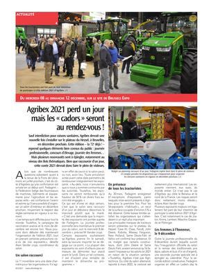 Agribex 2021 perd un jour mais les «cadors» serontau rendez-vous!
