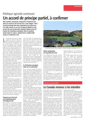 Un accord de principe partiel, à confirmer Un accord de principe partiel, à confirmer