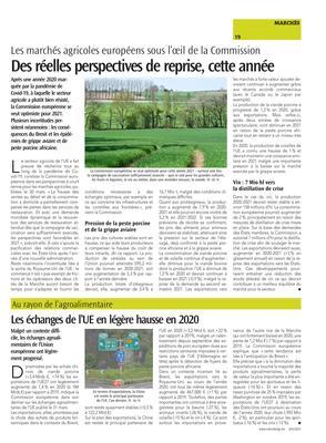 Des réelles perspectives de reprise, cette année Des réelles perspectives de reprise, cette année