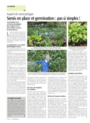 Semis en place et germination: pas si simples! Semis en place et germination: pas si simples!