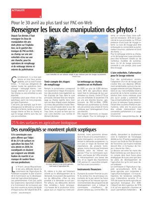 Renseigner les lieux de manipulation des phytos ! Renseigner les lieux de manipulation des phytos !