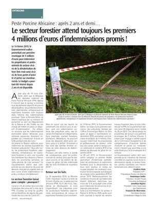Le secteur forestier attend toujours les premiers4 millions d’euros d’indemnisations promis!
